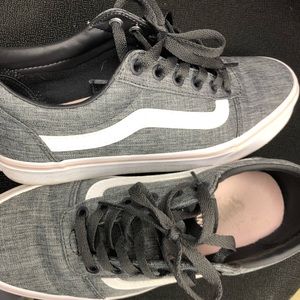 Vans size 8 grey and pink